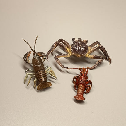 Yujin Realistic Miniature Lobster Crayfish King Crab – Lot of 3 (Pre-Owned)