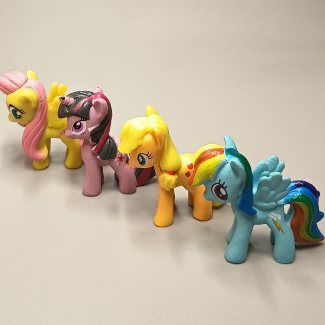 Lot of 4 My Little Pony My Busy Book – 1.5" Mini Figures (Pre-Owned)