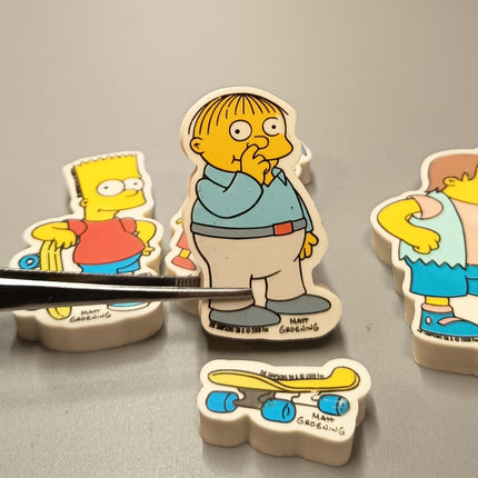 The Simpsons CLASSMATES ERASERS Lot of 4 Mini Figure 2008 Fox Toy RALPH NELSON