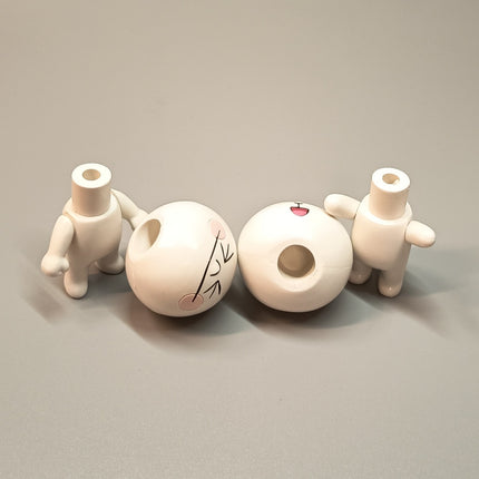 Line Friends Moon & Bunny Cony – 3" Mini Figure Collectible (T-arts, Pre-Owned)