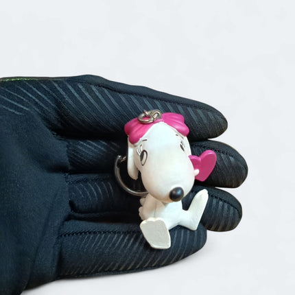 Peanuts Snoopy Sister Belle – 1.75" Keychain Charm (Schleich Germany, Pre-Owned)