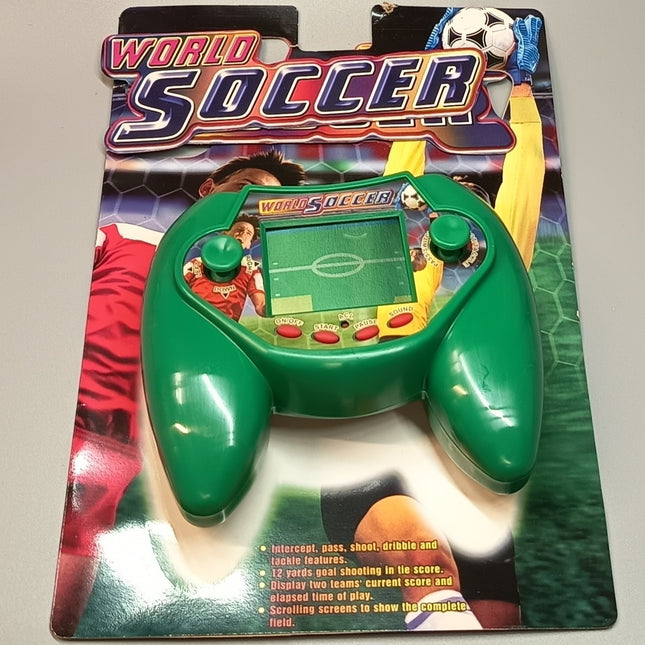 Vintage 90s WORLD SOCCER Green Handheld Retro Game Toy TESTED WORK