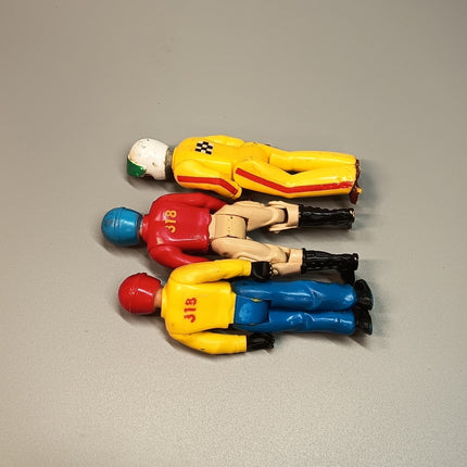 Vintage 70s Adventure People RACE CAR DRIVER Lot of 3 Mini Figure Fisher Price