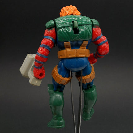 Marvel 1993 X-Men X-Force GRIZZLY 5" Action Figure w Hammer Vintage Toy ToyBiz