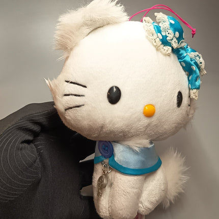 Sanrio Charmmy Kitty with Blue Polkadot Bow – 6" Plush (2005) (Pre-Owned)