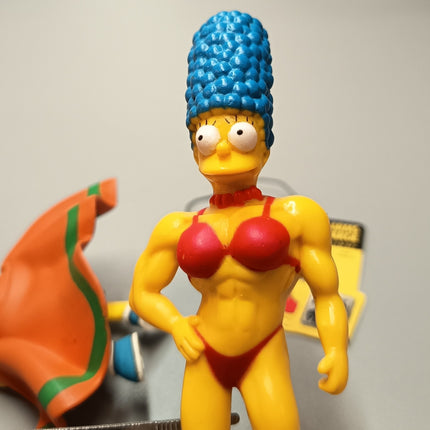 The Simpsons STRONG ARM MARGE & BART CUPCAKE KID 4" Mini Figure Toy Fox 2009