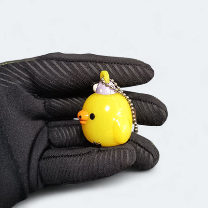 San-X Rilakkuma Yellow Chick with PJ Hat – 1.5" LED Charm Keychain (Pre-Owned)