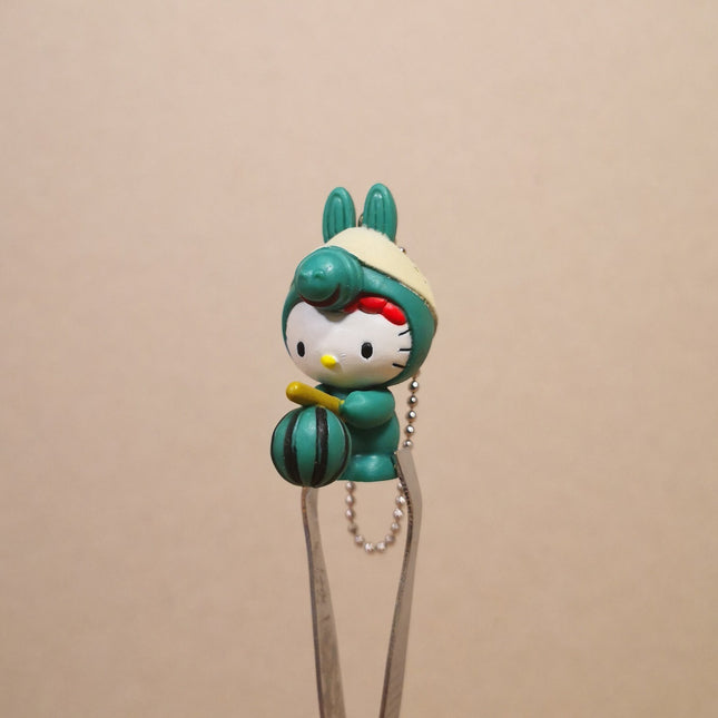 Sanrio Hello Kitty as Green Rody – 1" Halloween Keychain (Rare, Pre-Owned)