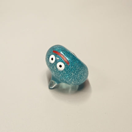 Square Enix Dragon Quest BLUE SLIME GLITTER & BLUE 1" Mini Figure Lot of 2