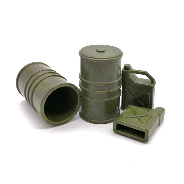 Lot of 4 GREEN GAS JERRY CAN & BARREL for 3.75" Action Figure Accessories Parts