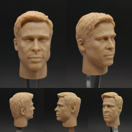 1/6 Scale Male Unpainted Head Sculpt – Brad Pitt Model (Pre-Owned)