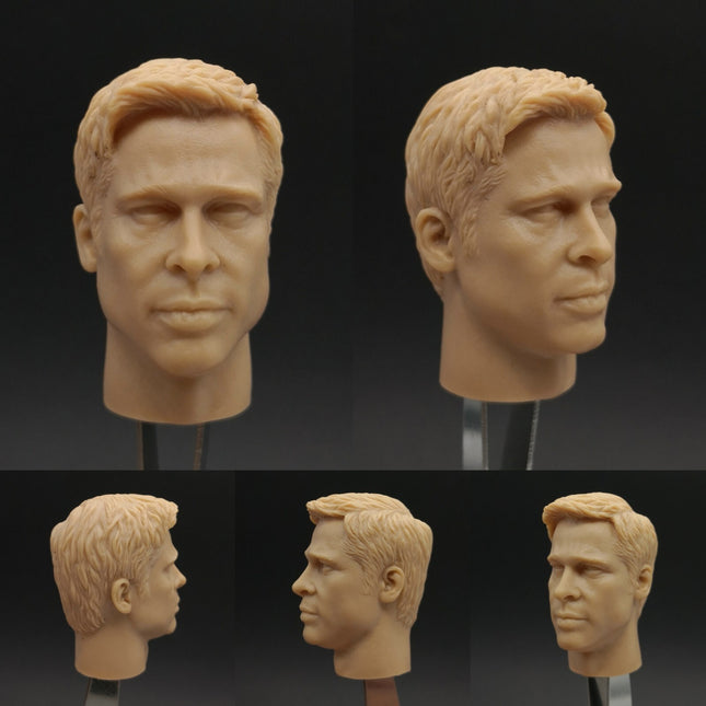 1/6 Scale Male Unpainted Head Sculpt – Brad Pitt Model (Pre-Owned)