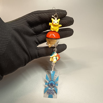 Pokemon Pikachu & Cyndaquil Wind Chime – Hanging Decor (Banpresto, Pre-Owned)