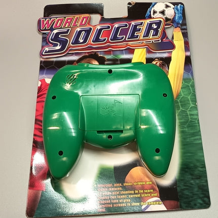 Vintage 90s WORLD SOCCER Green Handheld Retro Game Toy TESTED WORK
