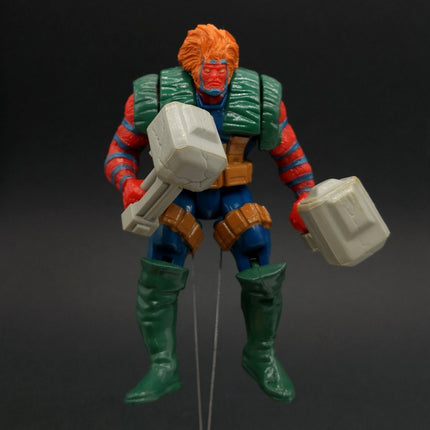 Marvel 1993 X-Men X-Force GRIZZLY 5" Action Figure w Hammer Vintage Toy ToyBiz