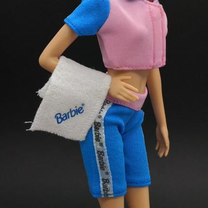 Mattel Barbie 90s Sports Gym Outfit – Pink & Blue (Pre-Owned)