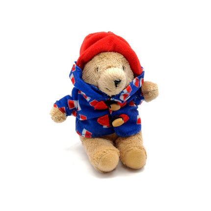 Paddington Bear in Blue Pattern Coat – 4" Plush (2010, Pre-Owned)
