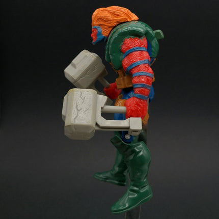 Marvel 1993 X-Men X-Force GRIZZLY 5" Action Figure w Hammer Vintage Toy ToyBiz
