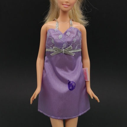 Purple Lace Pajama Dress – 11" Doll Fashion (Pre-Owned)