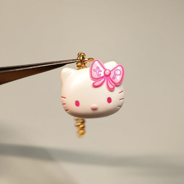 Sanrio Hello Kitty x Tink Pink tp Charm – 1" Keychain (2005, Rare) (Pre-Owned)
