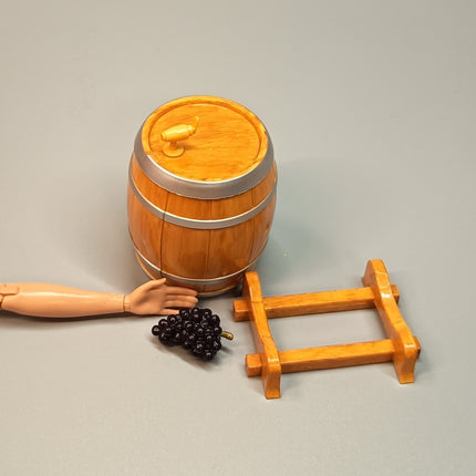Re-Ment Size Wine Barrel with Stand 2.5" – Dollhouse Bar (Pre-Owned)
