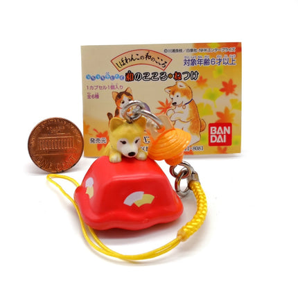 Shiba Inu Winter Time 1.5" Mini Figure Charm – Bandai (Pre-Owned)