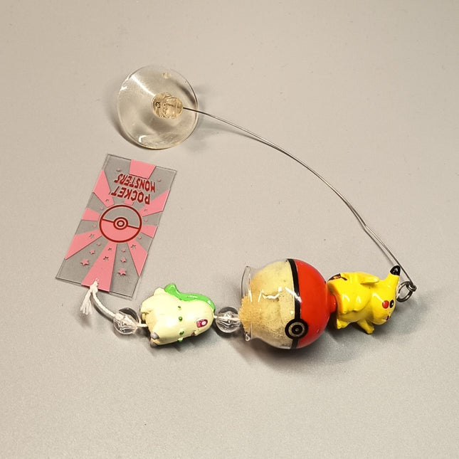 Pokemon Pikachu & Chikorita Wind Chime – Hanging Decor (Banpresto, Pre-Owned)