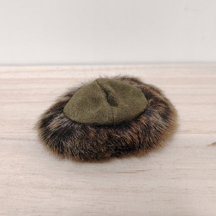 1/6 Scale Faux Fur Hat Green – Winter Accessories for Dollfie (Japan, Pre-Owned)