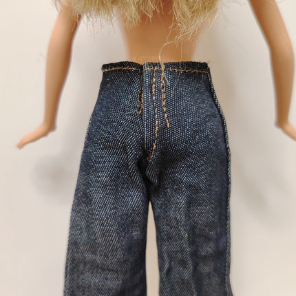 1/6 Scale Flare Denim Jeans – Dark Blue Pants for Barbie (Pre-Owned)