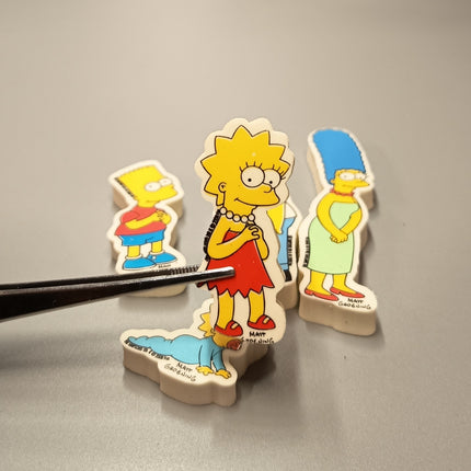 THE SIMPSONS FAMILY ERASERS Lot of 5 Mini Figure 2008 Fox Toy Collectible Rare