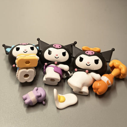 Sanrio Kuromi Cooking with Baku – 2" Figure (Lot of 3, 2022) (Pre-Owned)