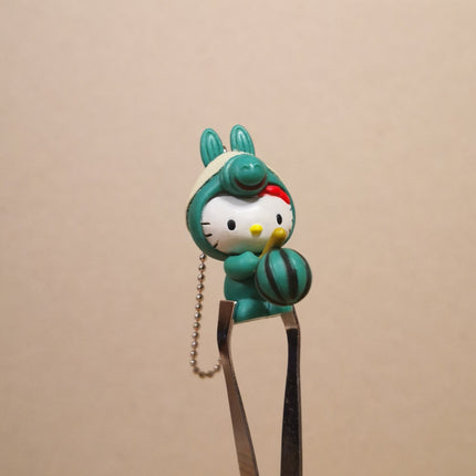 Sanrio Hello Kitty as Green Rody – 1" Halloween Keychain (Rare, Pre-Owned)