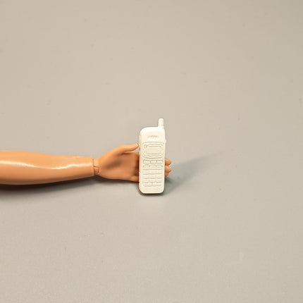 1/6 Scale White Mobile Phone 1" Miniature – Barbie Dollhouse Accessory (Pre-Owned)