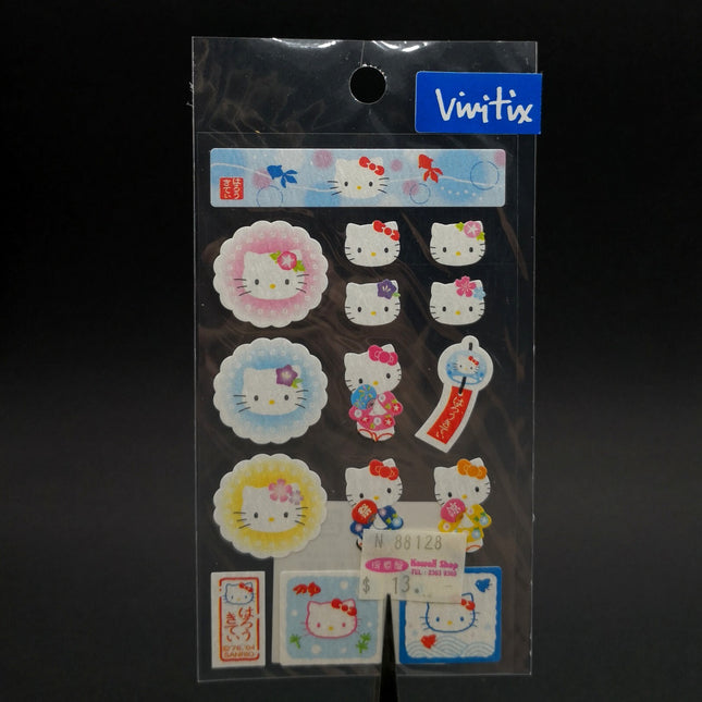 Sanrio Hello Kitty 4.5" Japanese Paper Sticker Sheet – Craft Stationery (Pre-Owned)