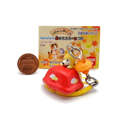 Shiba Inu Winter Time 1.5" Mini Figure Charm – Bandai (Pre-Owned)