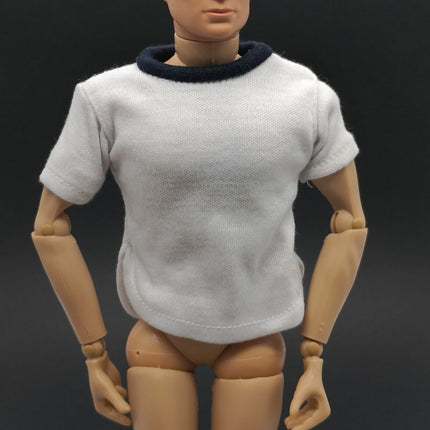 1/6 Scale Male White Crew Neck Short Sleeves T-Shirt – for 12" Figure (Pre-Owned)