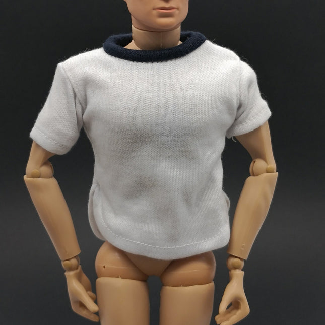 1/6 Scale Male White Crew Neck Short Sleeves T-Shirt – for 12" Figure (Pre-Owned)