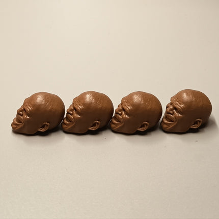 Mezco One:12 GI Joe Roadblock Head Sculpt – Unpainted Lot of 4 (Pre-Owned)