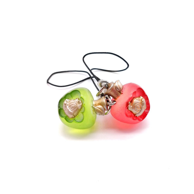 Disney Chip & Dale Clear Apple Charm – 1/2" Keychain (Pre-Owned)