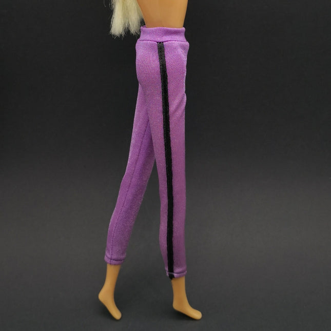 1/6 Scale Purple Legging Gym Pants – Retro Style for 11" Doll (Pre-Owned)