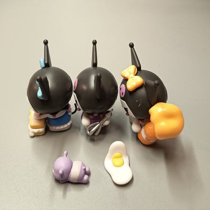Sanrio Kuromi Cooking with Baku – 2" Figure (Lot of 3, 2022) (Pre-Owned)