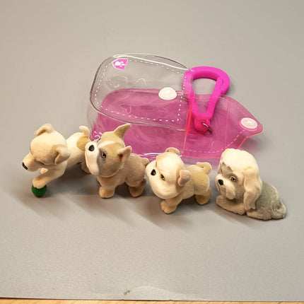 Puppy In My Pocket Bulldog & Boxer 1.5" Figures – Miniature Pets Lot of 4 (Pre-Owned)