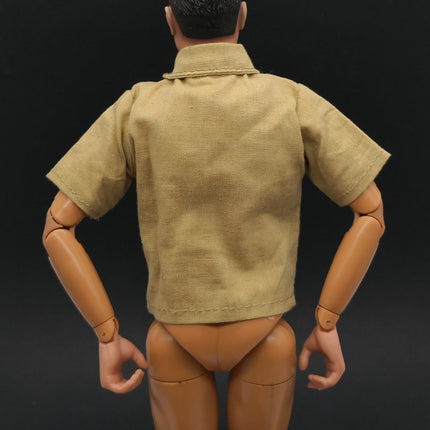 1/6 Scale Linen Beige Short Sleeves Shirt Top – for 12" Figure (Pre-Owned)