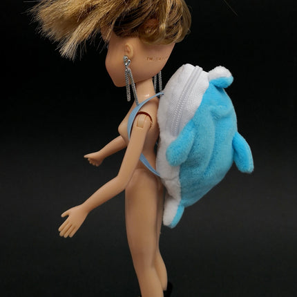 Blue Plush Dolphin Backpack Bag – Bratz Doll Fashion Accessory (Pre-Owned)