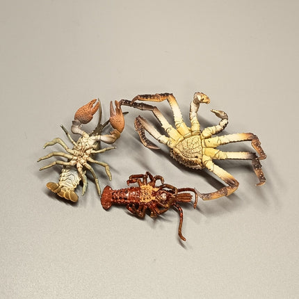 Yujin Realistic Miniature Lobster Crayfish King Crab – Lot of 3 (Pre-Owned)