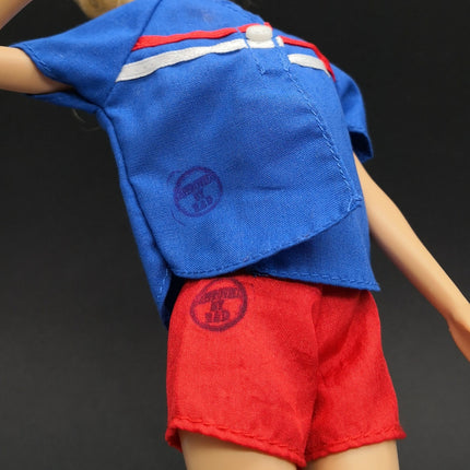 Mattel Barbie Sports Baseball Outfit – Blue & Red (Pre-Owned)