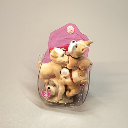 Puppy In My Pocket Bulldog & Boxer 1.5" Figures – Miniature Pets Lot of 4 (Pre-Owned)
