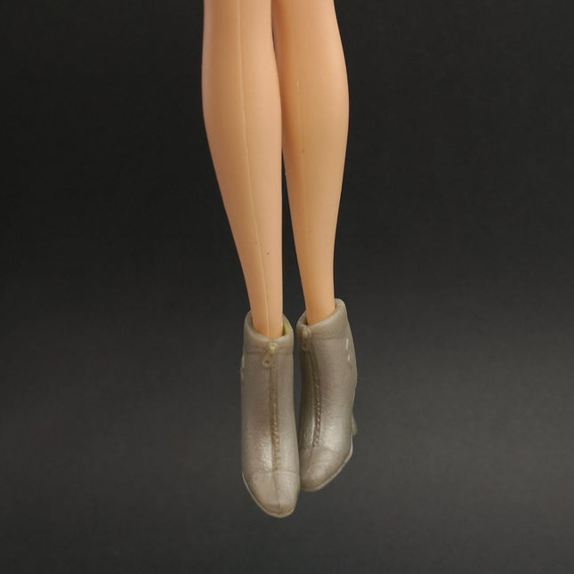 1/6 Scale Female Doll Shoes Gray Short Boots Spool Heel – for 11" 12" Doll (Pre-Owned)