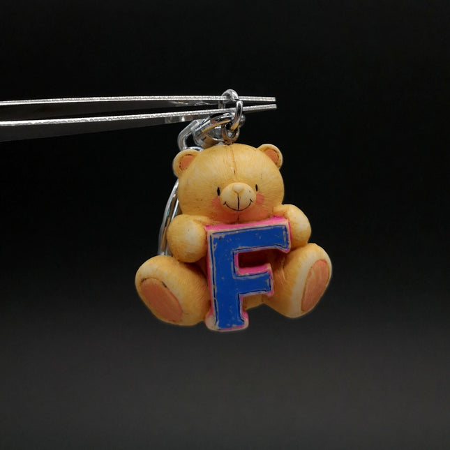 Forever Friends Initial Letter "F" Keyring – Teddy Bear (Hallmark, Pre-Owned)
