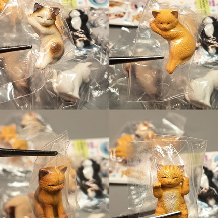 Sleeping Kitty Cats Lot of 10 – 1.5" Mini Figures Dollhouse Animals (Pre-Owned)